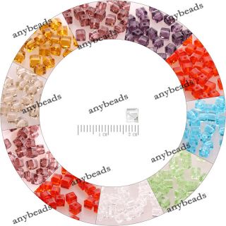   Square 100pcs 4mm For Swarovski Crystal Beads Gemstone Pick Color