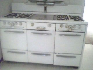 Vintage 8 Burner Gas Stove Roper Town & Country 60 40s 50s Antique 