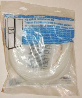 Ice Maker Installation Kit 25 1/4 O.D. polyethylene tubing w/ Brass 