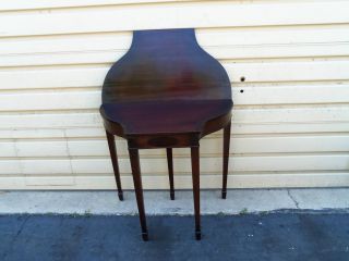 50343 Antique Mahogany Flip Top Game Table Stand