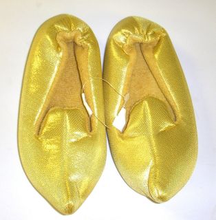 Gold Genie Costume Dress up Shoes Play Child 7 8 New