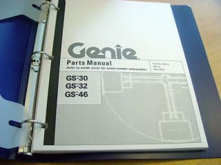 Genie GS30 GS32 GS46 Lift Parts Manual Catalog   96315
