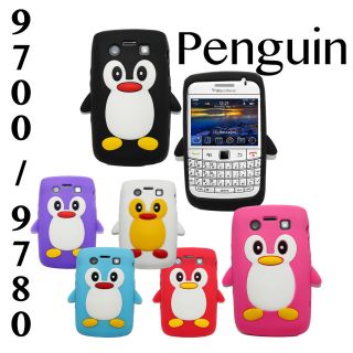 Cute Penguin For BlackBerry Bold 9700 / 9780 Soft Silicone Case Back 