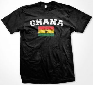 Ghana World Cup Soccer Ghanaian Flag Mens T Shirt