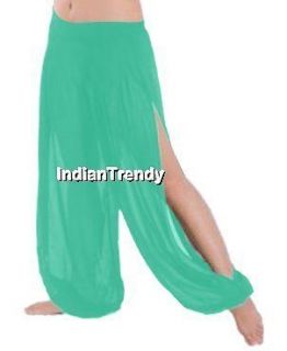 Turquoise Slit Harem Yoga Pant Belly Dance Tribal Club