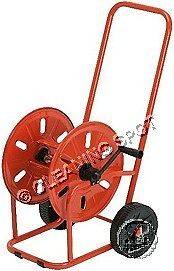 Metal Hose Reel Red Plated (Holds 60m 1/2 Hose/100m Microbore/Mini 