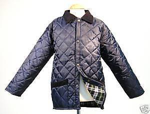 NEW Kids Navy Horse Pony Quilted Riding Jacket Coat