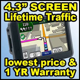Garmin Nuvi 755T GPS 4.3 Screen, LifeTime Traffic Updates Friction 