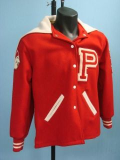 1976 Portage Indiana High School Girls Letterman Jacket LetterMan Red 