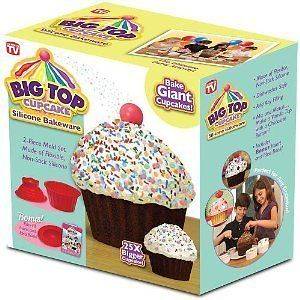 As seen on TV Big Top Cupcake silicone bakeware Giant 25X bigger & idea book