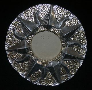   Silver Sun Frame Round Decorative Photo or Art Frame for Table or Wall