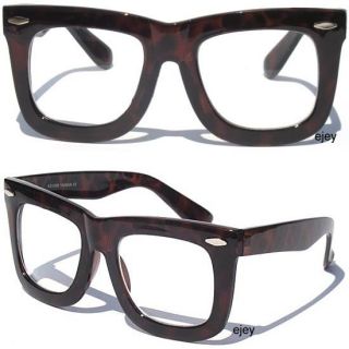   STYLE BIG NERD HIPSTER GLASSES CLEAR LENS BIG CHUNKY FRAME New
