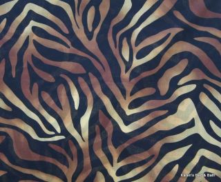 Tiger Bold Brown Black Safari Skin Print Jungle Curtain Valance NEW