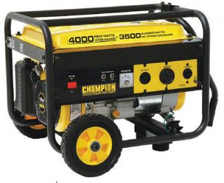   Champion 4000 watt Gas Portable Gasoline Generator w/ wheel kit B46517