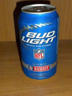 Bud Light 2012 NFL Kickoff Limited Edition Generic 12oz Beer Can