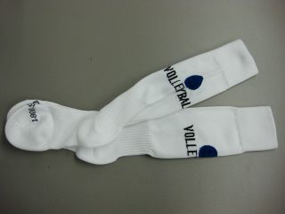 NWOT Womens Knee High Volleyball All Sport Sock Sz. Med.White/Blac​k 