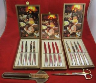   HENCKELS ZWILLING KNIVES SOLINGEN Germany German Wooden Box Scissors