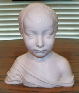 Rare Vintage A. Giannelli Young Boy Bust Sculpture Signed & Dated 1965 