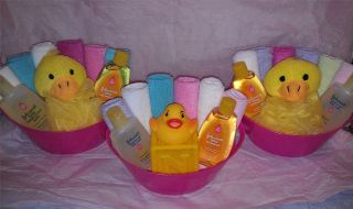 Baby Washcloth Gift Set Includes 3 Baskets + BONUS Item Boy or 