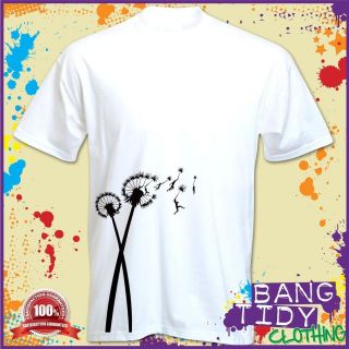 Dandelion Stencil Street Art Flower Power Fun Mens T Shirt Gift Idea