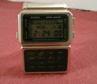 Casio DBC 600G Mans Gold Tone Data Bank Watch
