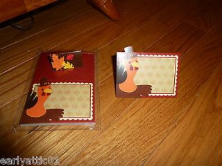 Thanksgiving Turkey Place Cards Pack 20 Cute Turkey Fall Leaves