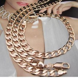   Gold Filled Necklace Bracelet Sets Mens GF Curb Chain Link Jewelry