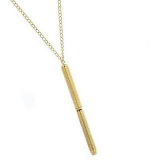 1960s Vintage Inspired Gold Tone Pen Necklace Mad Men 1928 Jewelry NEW