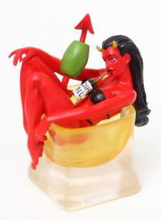 Lil Devil Girl High Ball Cocktail Whisky Alcohol Statue Desktop 