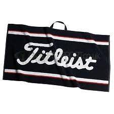 2012 Titleist STAFF Tour Golf Towel BLACK 20 X 40 KE12