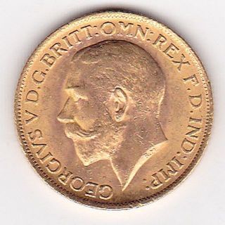     1911 Gold Sovereign   King George V (.2355 Troy Oz. Pure Gold