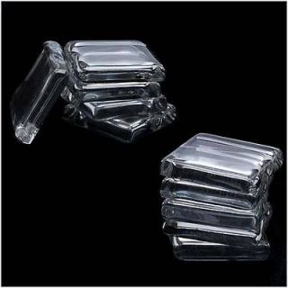 Clear Glass Jewelry Pendant Tiles 7/8 Inch Square (10)