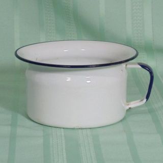 Vintage Enamelware Enamel Graniteware Child Potty Chamber Pot