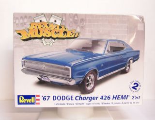   25 scale 1967 67 Dodge Charger 426 Hemi Muscle Car Plastic Model