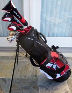 NEW Tall Mens Golf Club Set +1 Complete Driver Wood Hybrid Irons 