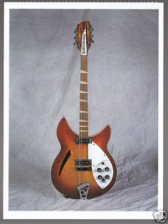 1965 RICKENBACKER 360 12 Classic Guitars PHOTO POSTCARD
