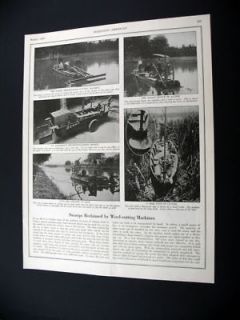 Swamp Grass Cutting Machines Use in France 1927 article