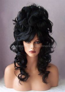 High Cone Beehive Cascading Curls Long Drag Womens/Mens U Choose 