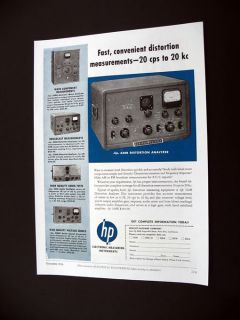 HP Hewlett Packard Distortion Analyzer 1954 print Ad