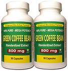 100% Pure Green Coffee Bean Extract Mega Strength 800 mg  180 Caps