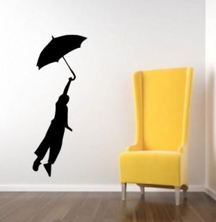 GIANT Boy with Umbrella Wall Sticker Art Decal Mural Kitchen rc 
