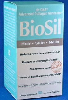 Natural Factors Biosil Hair Skin Nail 60 Veg Caps Advanced Collagen 