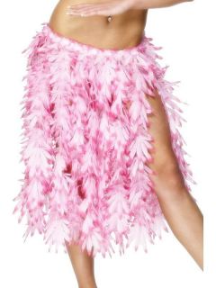 Womens Pink Hawaiian Hula Skirt Smiffys Fancy Dress Costume