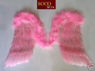 Large Pink Feather Marabou Angel Wings Photo Props Men Women L