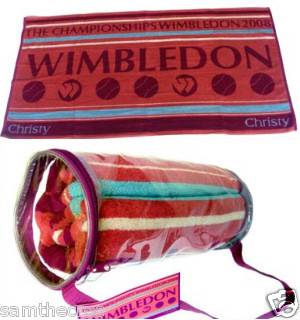 wimbledon towel in Sports Mem, Cards & Fan Shop
