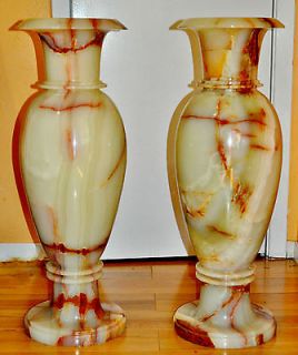   VASES PAIR OF ORIGINAL EXTRA LARGE HAND CRAFTED ELEGANCE 2FEET5.5Tall