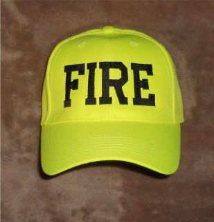 FIRE Hat Hi Viz Hi Vis Firefighter Fire Department Safety Yellow