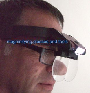 Head magnifying glass LED light magnifier hands free