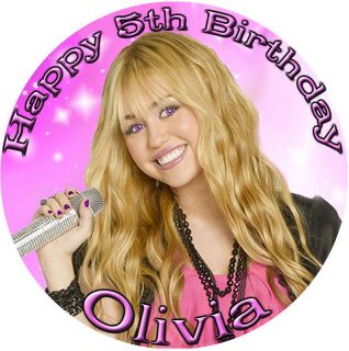 HANNAH MONTANA Round Edible CAKE Image Icing Topper