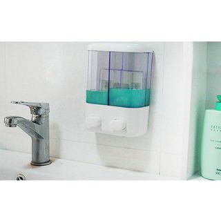 NEW Bathroom Wall Mounted Double Shower Soap Lotion Dispenser